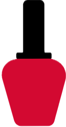 a nail polish bottle in bright red